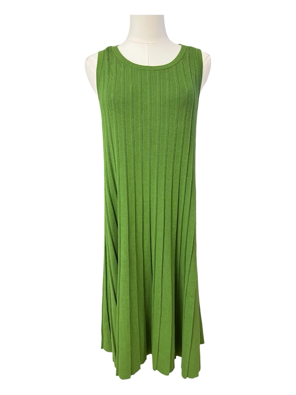 EUC Banana Republic Green Rib Knit A-Line Sweater Dress | Size L